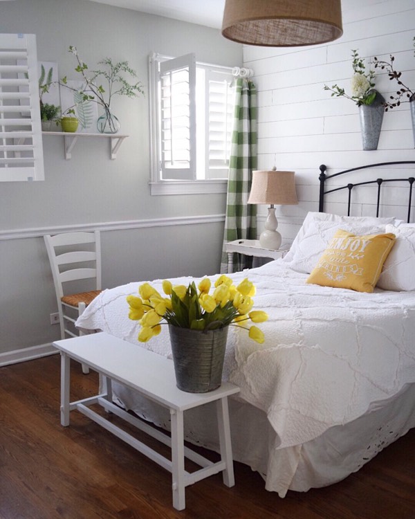 Boston cottage bedroom shutters