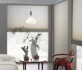 white shades in Boston home