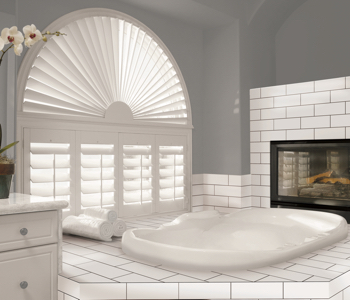 Customizable Shutters in Boston bathroom